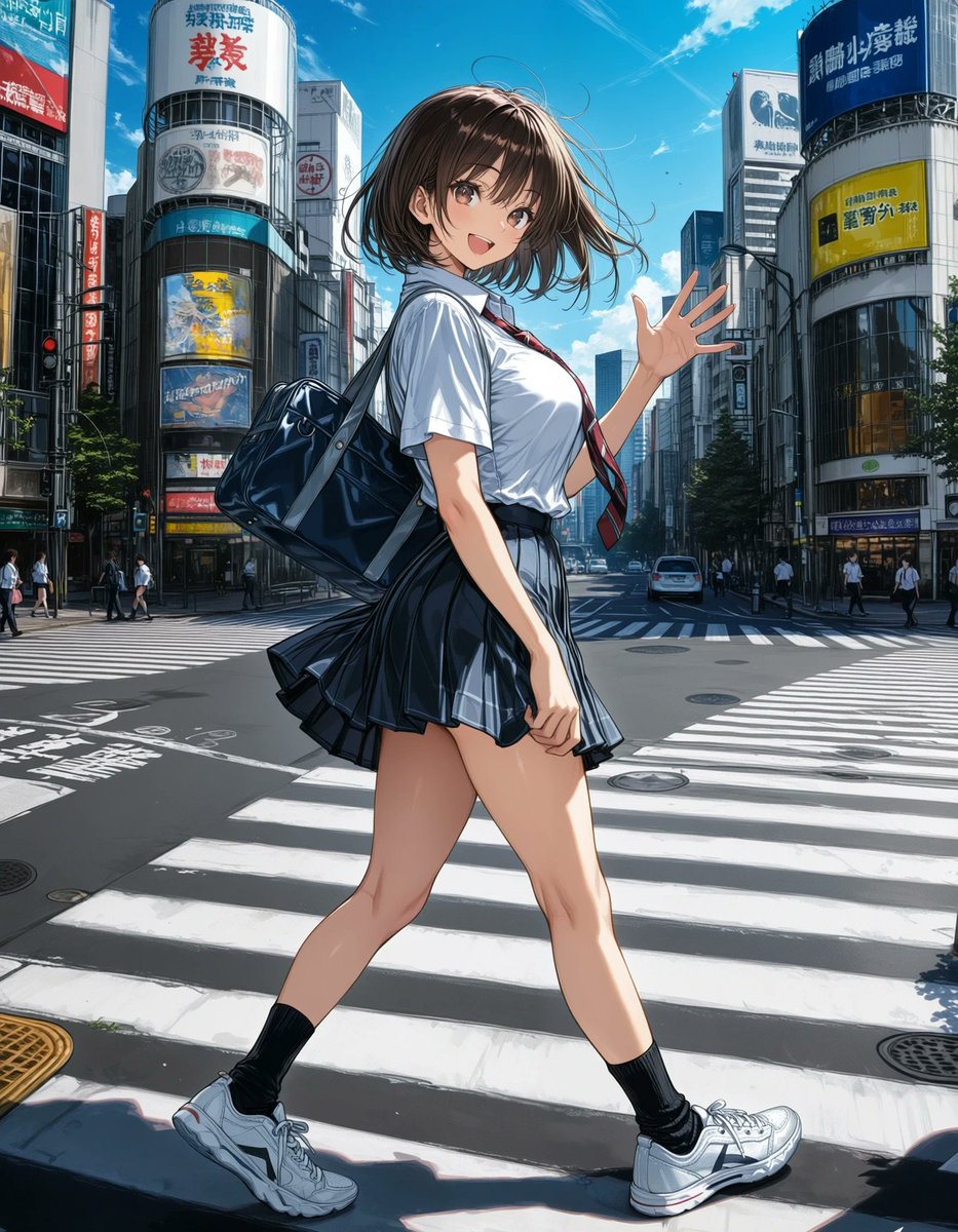 ExMobuu9999's tweet photo. She’s definitely going somewhere.
Whether it’s the right way is another question.

#AIart #AnimeArt #CityGirl #SchoolStyle #SummerVibes #GoodVibes https://t.co/WusVgJkuGW
