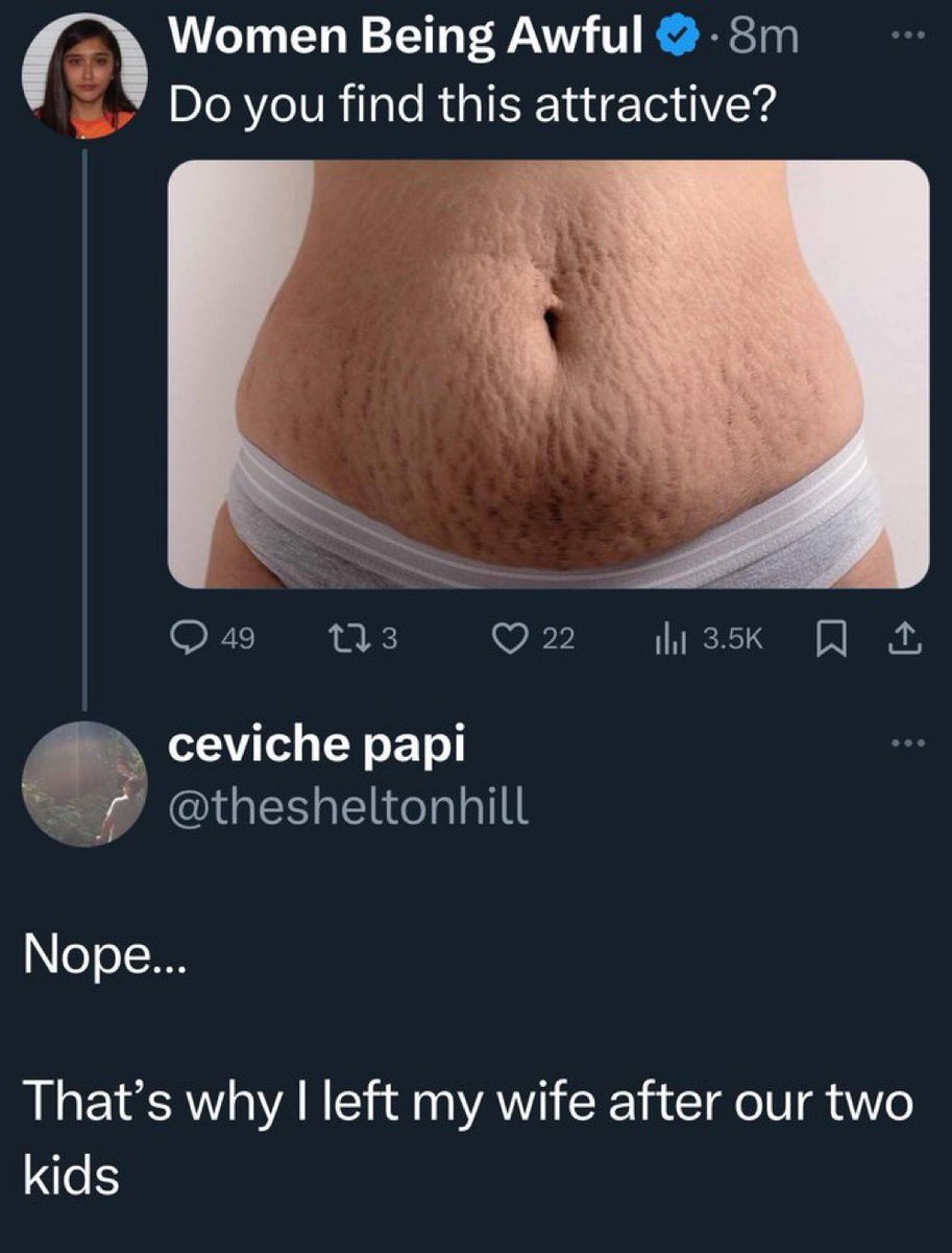 Nk73157551's tweet photo. @TradAdvocate Conservative men who comment here will turn around and post shit like this... https://t.co/QfLnShTfBk