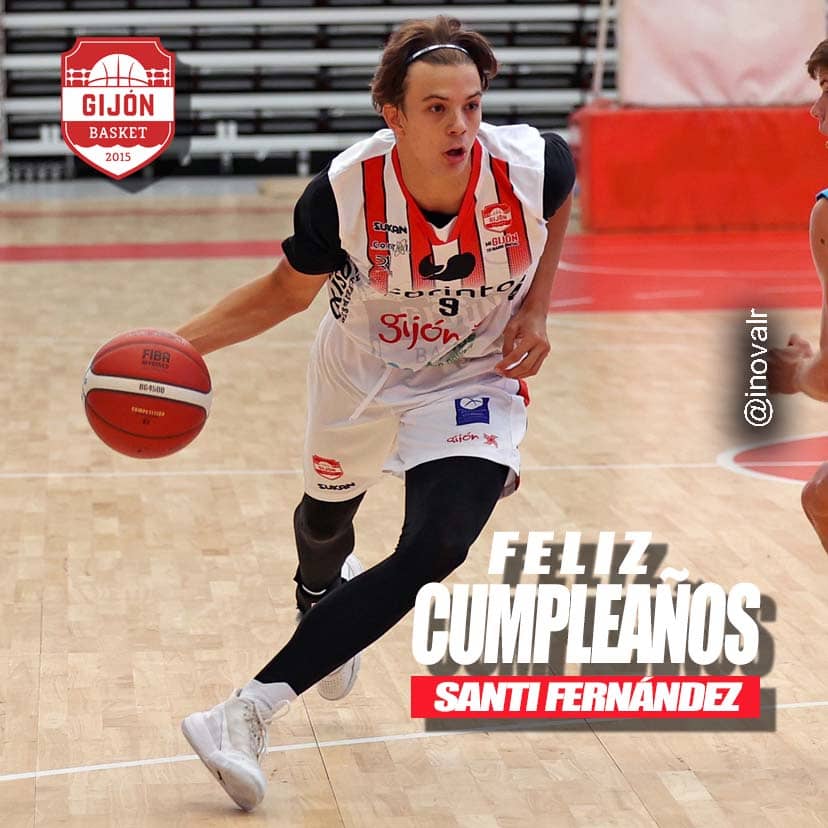 inovalr's tweet photo. Hoy cumple 26 años Santi Fernández @Santyyii00 🎉

Jugador de @GijonBasket 🔴⚪️ de liga #EBA en la temporadas 2021-22, donde promedió 2,5 ppp y 1,0 rpp.

Felicidades Santi 🎂 !!  

@FurtahB @JucoAssistance @DMEAcademyMBB @BFuenlabrada @CBTresCantos @Lasoacademy https://t.co/Ieig7R4bS7