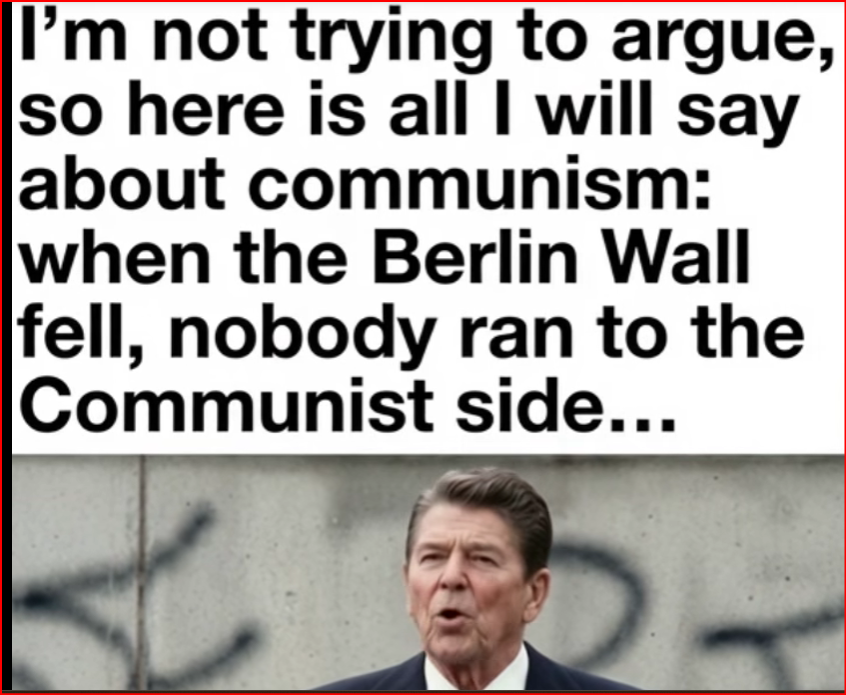 PopHemingway's tweet photo. We The Patriots honor the legacy of Ronald Reagan and stand strong against all forms of communism infiltrating our country today. Demand leaders who fight tyranny, secure our borders, and defend our God-given freedoms. We will keep America the land of liberty where people run toward opportunity, not chains!