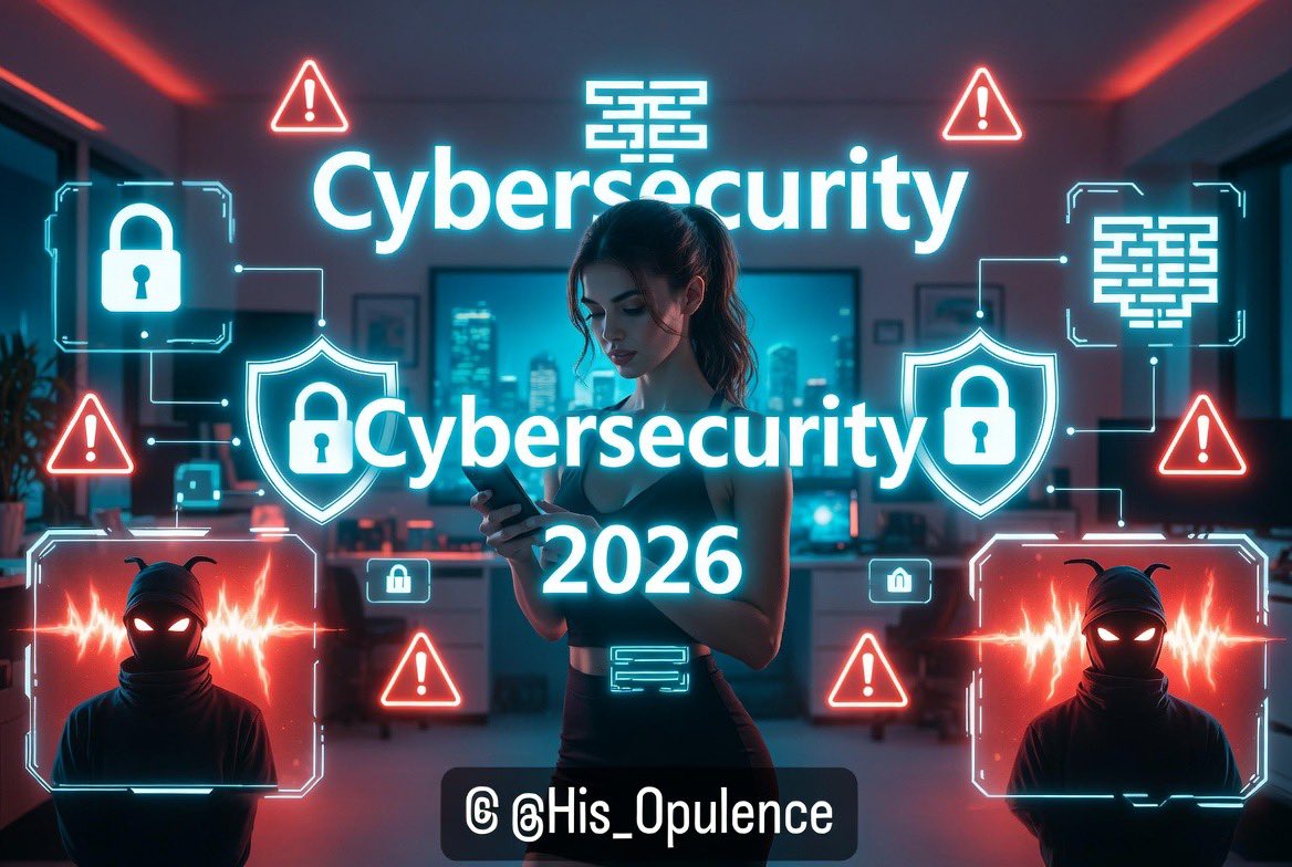 His_Opulence's tweet photo. Cybersecurity in 2026: Biggest Threats to ICT Infrastructure Right Now

Ever left your phone unlocked or used the same password everywhere? That’s exactly what hackers are counting on in 2026.

Cybersecurity threats are bigger than ever from sneaky phishing messages to ransomware that can lock your files or even your smart home. Your bank app, social media, and even your fridge can be targets.

But don’t worry simple habits can protect you, by staying vigilant.

#Cybersecurity #ICT #DigitalSafety #TechTips
