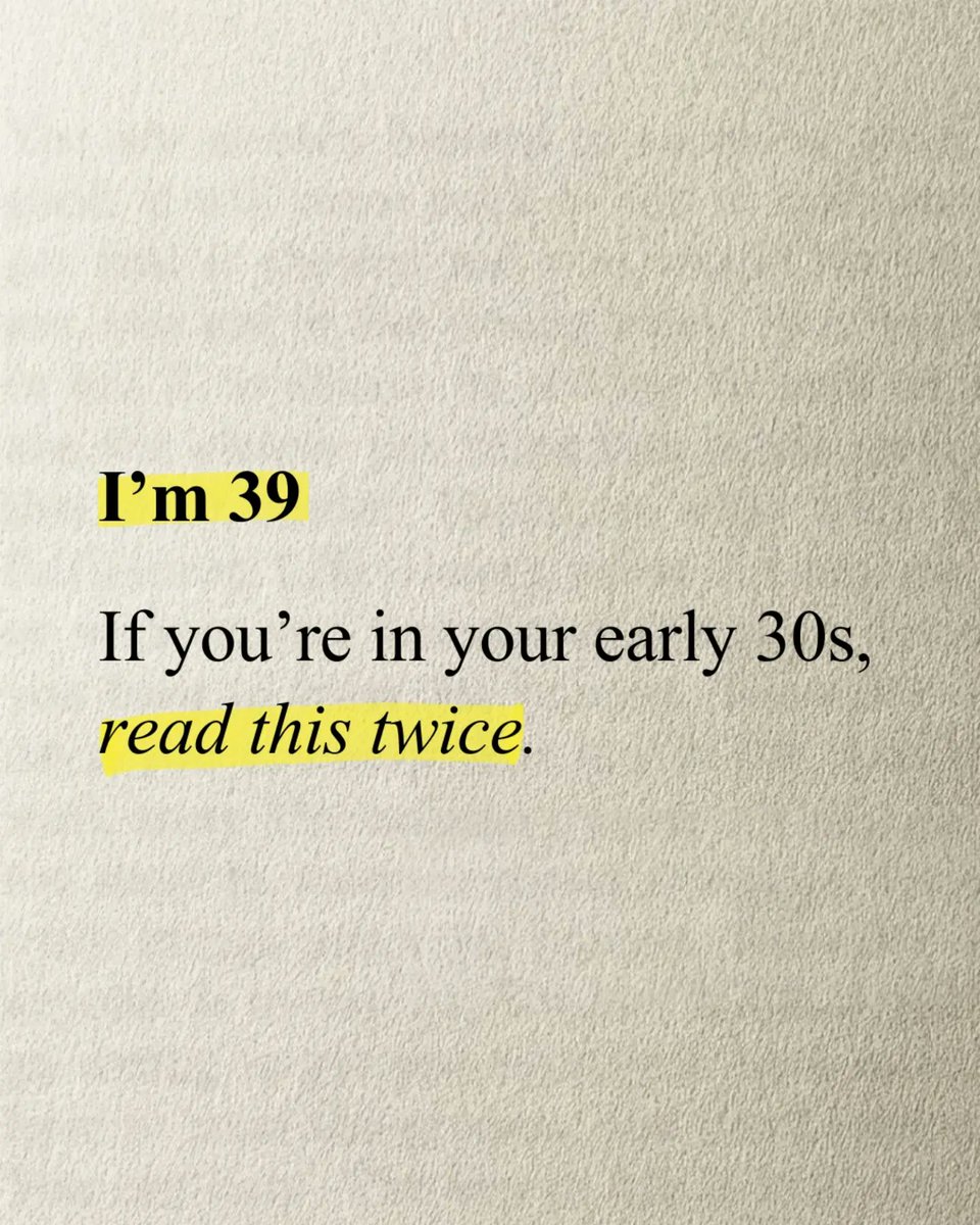 SucceededMind's tweet photo. I'm 39

If you're in your early 30s, read this twice. https://t.co/mMUFMLS8co