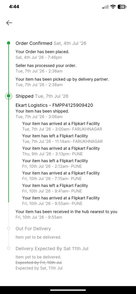 kiranardo's tweet photo. @flipkartsupport @Flipkart Still no delivery, no status no call no update. @flipkartsupport . today is 12 Jul and @Flipkart is showing  delivery date as 11 Jul. Is this some kind of a joke?
Where is my order https://t.co/baL6eTa35K