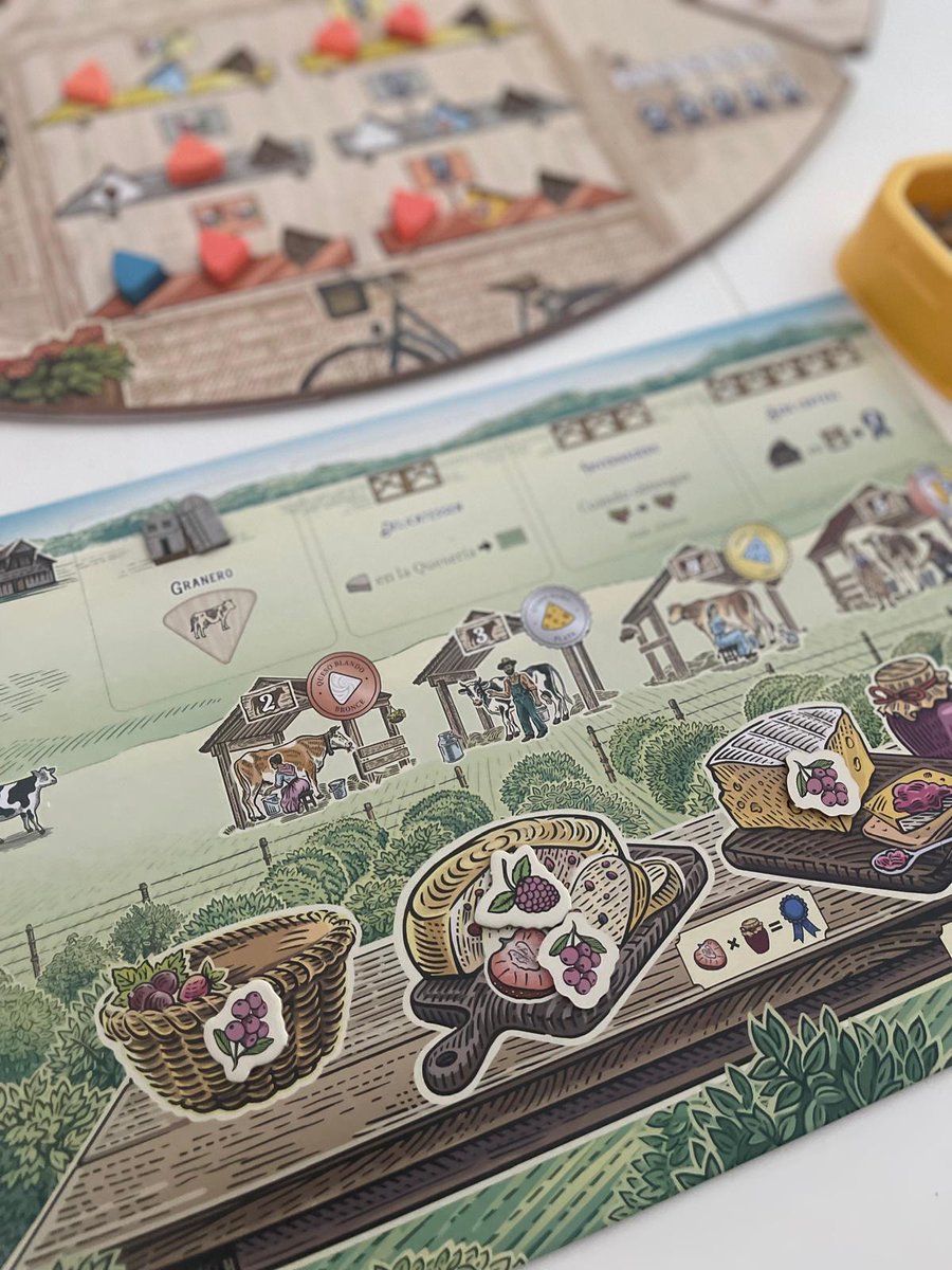 _Owen_Rules_'s tweet photo. Muy contento con #Fromage de @Asmodee_es. Un euro muy sencillo de reglas con 4 zonas donde conseguir recursos y colocar trabajadores. El tablero irá rotando 90° e iremos recuperando trabajadores cuando estén de cara a nosotros de nuevo. CHULÍSIMO!
#OwenRules #JuegosdeMesa https://t.co/Ga7XjBVh6R