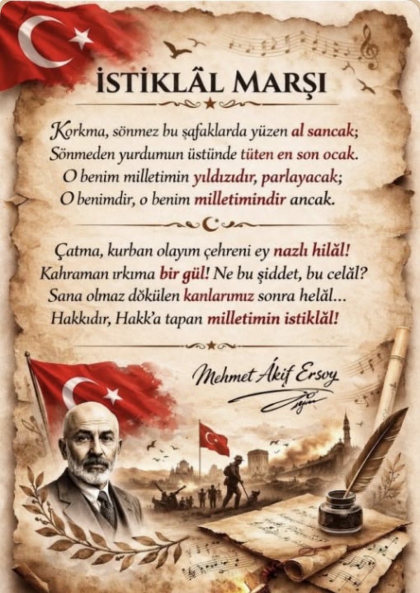 ustunezer's tweet photo. Sizce İstiklal Marşımızın ilk kelimesi neden “ KORKMA “ dır.
Mehmet Akif Ersoy kime , hangi mesajı vermek istemiştir… https://t.co/7sez1Ewy3T