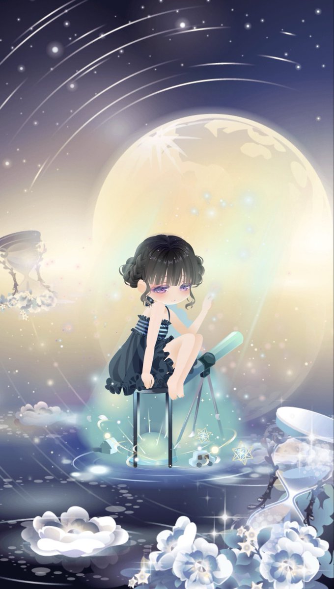 dinn_cocoppa's tweet photo. The moon keeps the night bright, the stars keep it alive, and somewhere in between, I find a little piece of myself.✨🌙

#cocoppaplay #ココプレ https://t.co/7D4O0EVmtq
