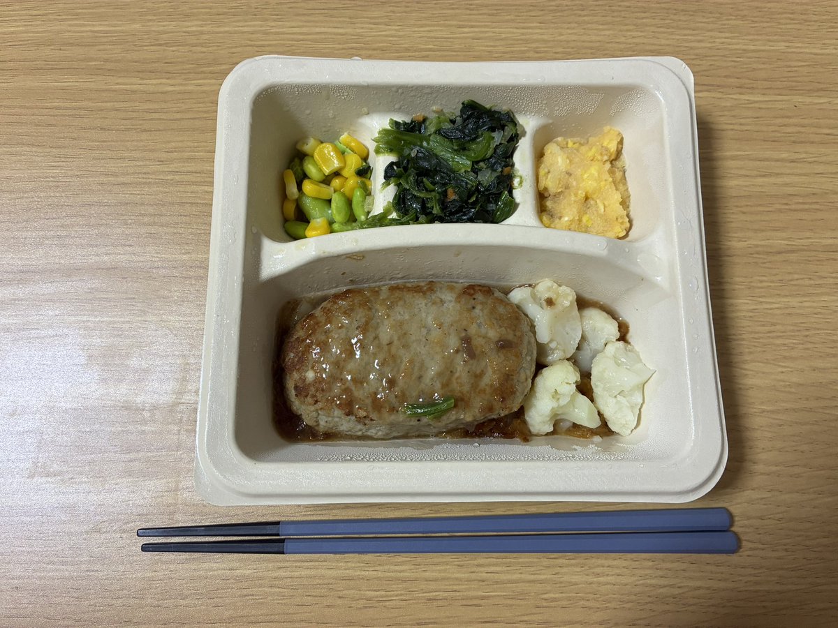 hirofumi_tft's tweet photo. nosh9日目
ハンバーグ普通に美味しいし、今後も頼もうかな。
メインはもちろん美味しいから今後は副菜どんなの食べたいかで頼もうかな https://t.co/DC8KQLhji9