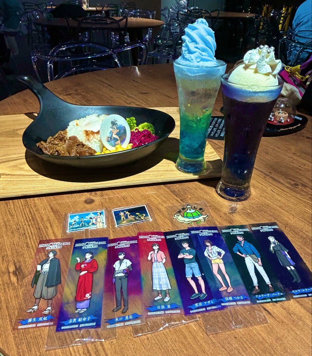 katasu_yami's tweet photo. フォロワーさんのお陰で短冊全種揃ってありがたや🙏✨ドリンクもご飯も美味しかった〜！ https://t.co/ilXGPBHqsd