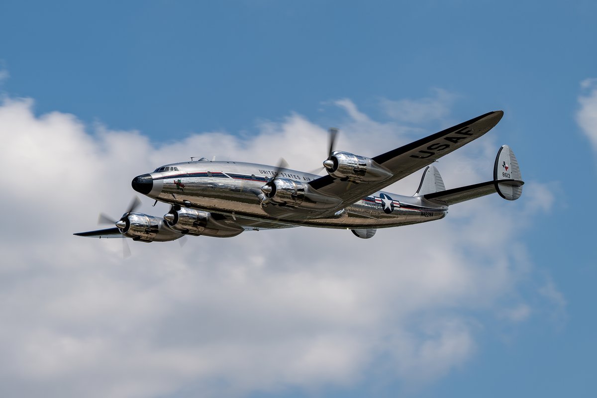 EAA's tweet photo. At EAA AirVenture Oshkosh 2025, avgeeks finally stepped inside the Lewis Air Legends Lockheed Constellation “Bataan” to experience the completed vision behind this incredible restoration.

The interior was more than adding seats and finishes. Every detail was carefully planned to honor the Constellation’s history while blending vintage character with modern design.

Read more in the July/August 2026 issue of Warbirds here: 

https://t.co/zWnXzMjxUq

📸 Connor Madison
✏️ Budd Davisson

📅 EAA AirVenture Oshkosh 2026: July 20-26
🎟️ Get your tickets now https://t.co/HrIzsKV6Qb

#Aviation #Avgeek #MilitaryHistory #Oshkosh