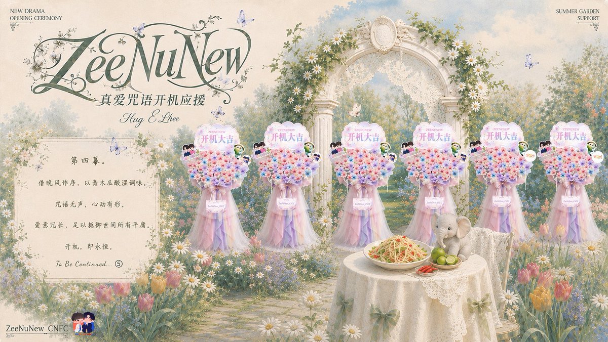 ZNN_CNFC's tweet photo. 明天🇹🇭12: 00不见不散
祝大家享受沉浸此刻的乡村生活
比任何时候都期待明天！

㊗️Hug-E-Lhee Series一切都顺利🌶️🍋‍🟩
@zee_pruk @CwrNew @NongZon_Domundi 
@NormalMomm @MonkiiPP @BlackjellyDevil 

⋆｡‧˚ʚ🌷ɞ˚‧｡⋆ƺꫀꫀꪀꪊꪀꫀ᭙

#มนต์รักฮักอีหลี 
#HUGELheeTheMusical 
#ZeeNuNew
#BabyNongZon