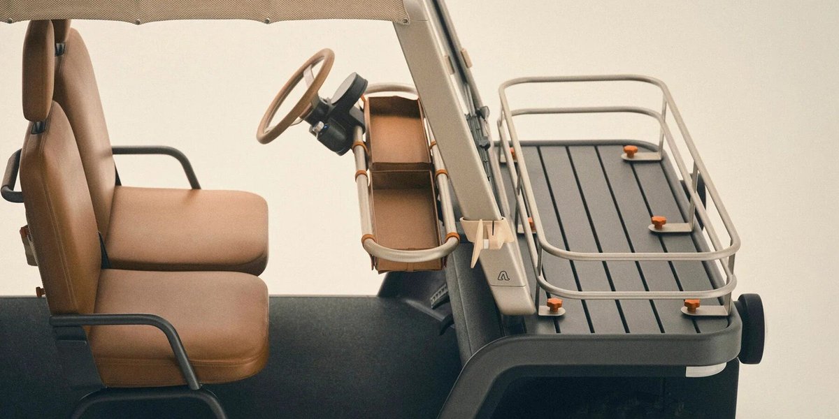 designboom's tweet photo. part beach #buggy, part lunar rover.

the #amble one pairs cork, canvas, and electric power into an off road ev designed for slow adventures and lightweight exploration.

https://t.co/IhEYuyPDQ6
#design #ev #mobility https://t.co/eP26FYN0Zo