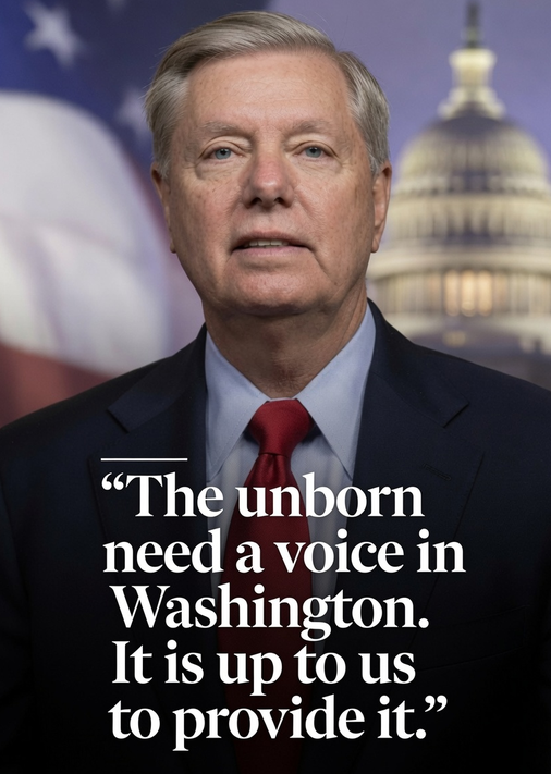 LifeNewsHQ's tweet photo. Lindsey Graham: "The unborn need a voice in Washington. It is up to us to provide it.” https://t.co/e7vkMkLvJZ