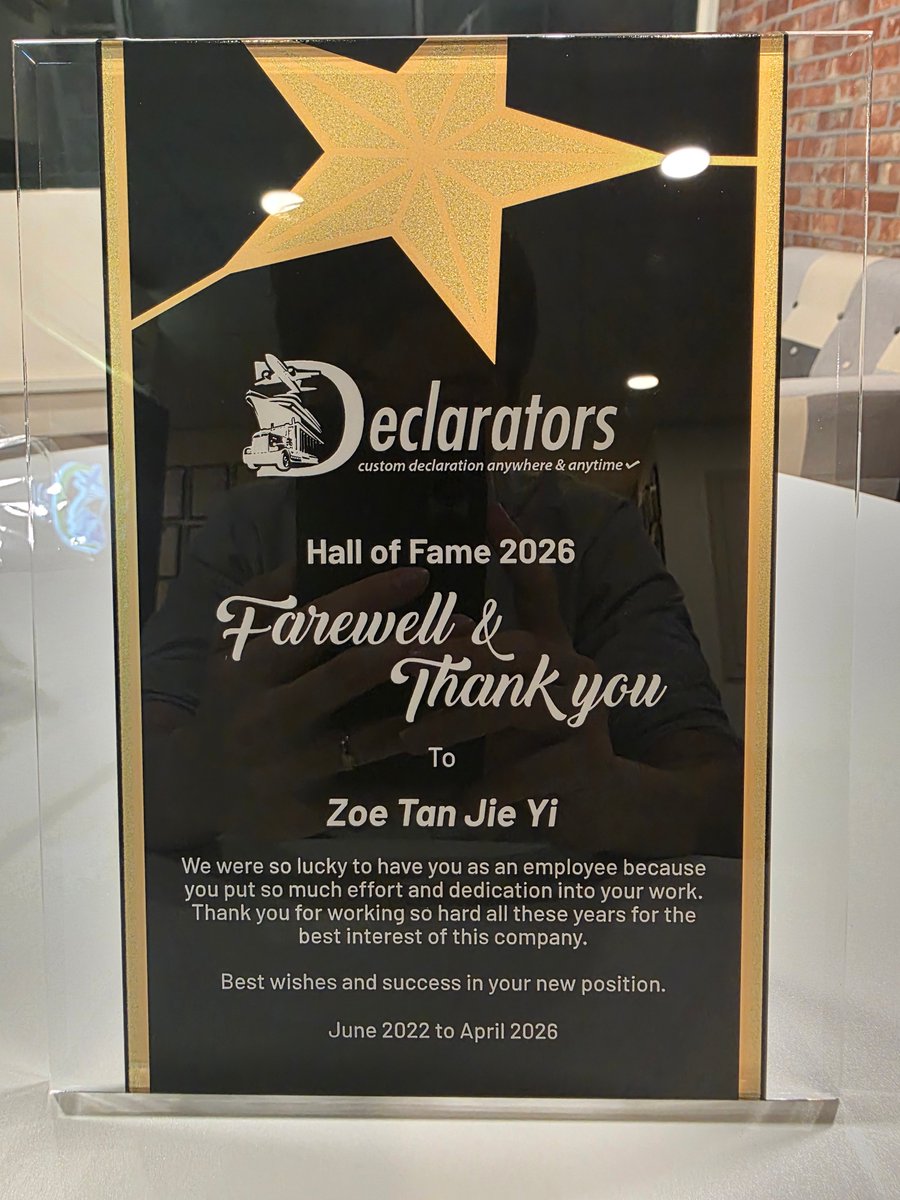 Declarators_'s tweet photo. Farewell Luncheon Celebrating Zoe Tan’s Journey with Declarators HQ

Last month, we came together to celebrate the journey and contributions of our Operations Manager, Zoe Tan, as she closed an important chapter with Declarators HQ. https://t.co/SnDlGTc4nC