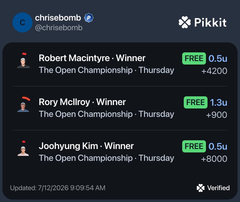 ChrisEbomb's tweet photo. Raking up the free bets for the open championship https://t.co/5rJ92FkEJ8