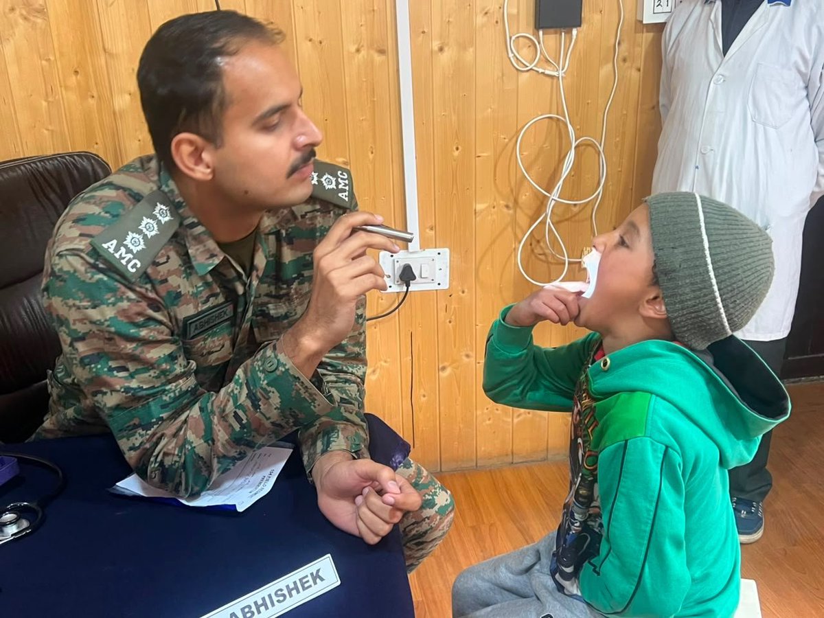 firefurycorps's tweet photo. Healing Hearts in the Himalayas : Medical Camp at Parkachik 🇮🇳

On 12 Jul 2026, as part of the 27th Kargil Vijay Diwas Commemorations, the Indian Army, in collaboration with CHC Parkachik, organised a Medical Camp at Parkachik for residents of the remote villages of Panikhar, Parkachik, Tangol, Achamboo, Khayol, Khaos and Choskore in Kargil District.

Medical Officers of the Indian Army, along with specialists from CHC Parkachik and CHC Panikhar, provided comprehensive healthcare services to the local population. A total of 325 beneficiaries received medical consultations, reaffirming the enduring bond between the Indian Army and the people of Ladakh through compassionate healthcare and community outreach.

@adgpi
@NorthernComd_IA
@lg_ladakh
@ANI
@prodefleh

#KargilVijayDiwas2026 #IndianArmy #FireAndFuryCorps #ForeverInOperationsDivision #HealthcareForAll #CommunityOutreach #Ladakh #NationFirst