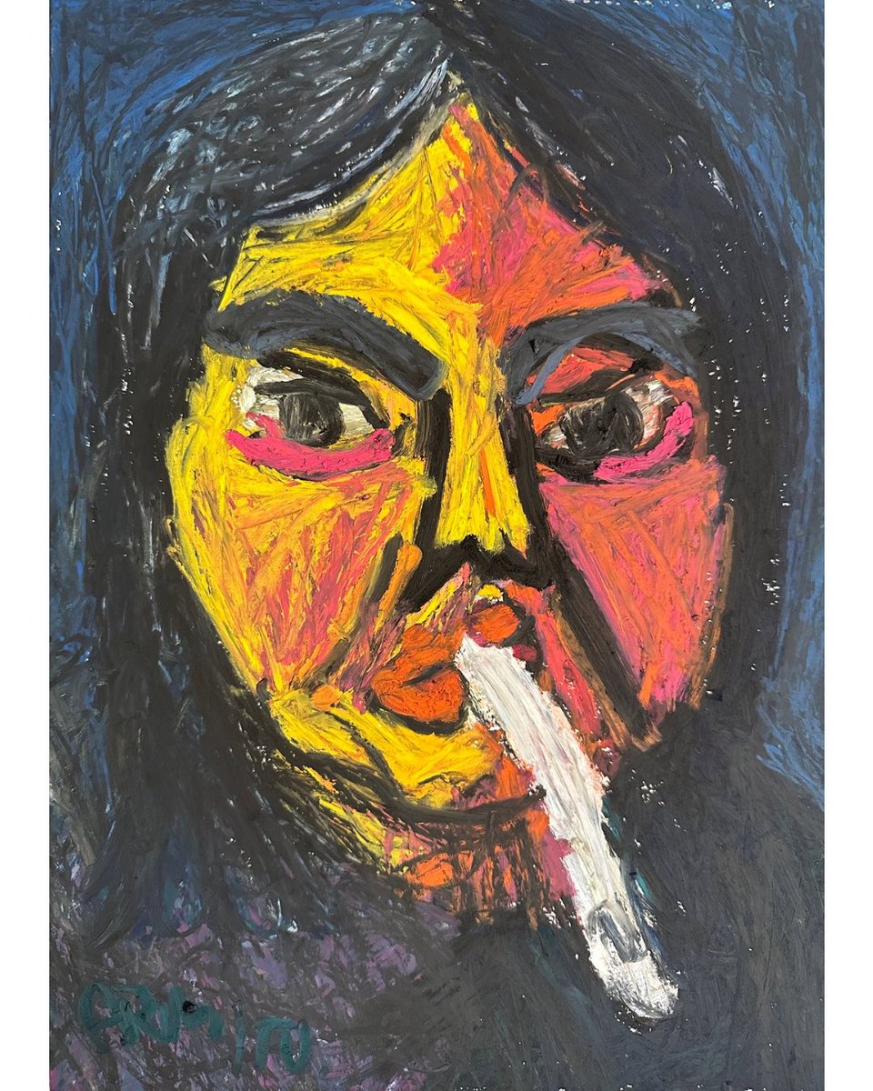 肖像画　パステル画 肖像画」 oilpastel on paper 25.7×36.4cm 2026.7.12