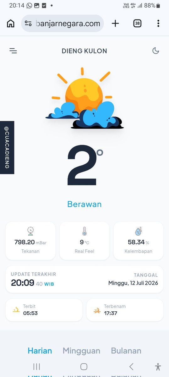 Praptibanjar's tweet photo. @Jateng_Twit Saya berangkat ke Dieng dari Banjarnegara - Karangkobar- Wanayasa - Batur - Dieng. Aman. Jalan sepi. Sekarang saya masih di Dieng. Kaya nang Eropa pokoke😁 https://t.co/cewsAakCaD