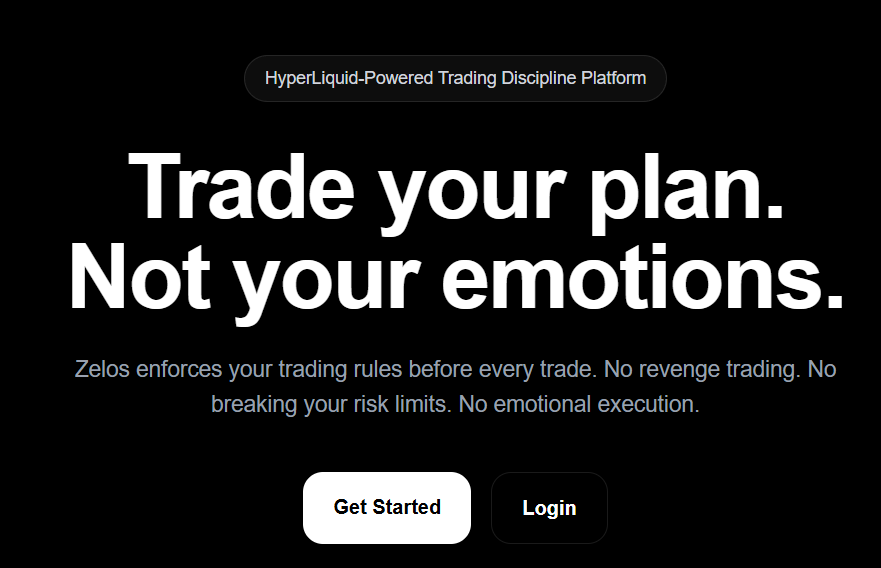 Zeloslabs's tweet photo. Introducing Zelos v1.0.0-beta.

Zelos is a trading discipline platform, starting with @HyperliquidX, built to help traders follow their system, not their emotions.

Most traders don't lose money because they have a bad strategy.

They lose money because they stop following it.

- One oversized position.
- One revenge trade.
- One emotional entry.
- One "this setup is different."
Months of consistency can disappear in a single session.

We built Zelos because discipline shouldn't depend on willpower. With Zelos, your trading rules become a contract.

Before every trade, Zelos checks that contract.

If the trade breaks your rules, it doesn't get executed.

Trade the Plan. Not the Emotion.

Beta version coming tomorrowx, keep your notis on!!