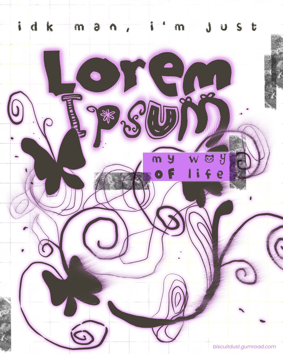 font combination ☆⌒(ゝ。∂) idk man, i'm just lorem ipsum my way