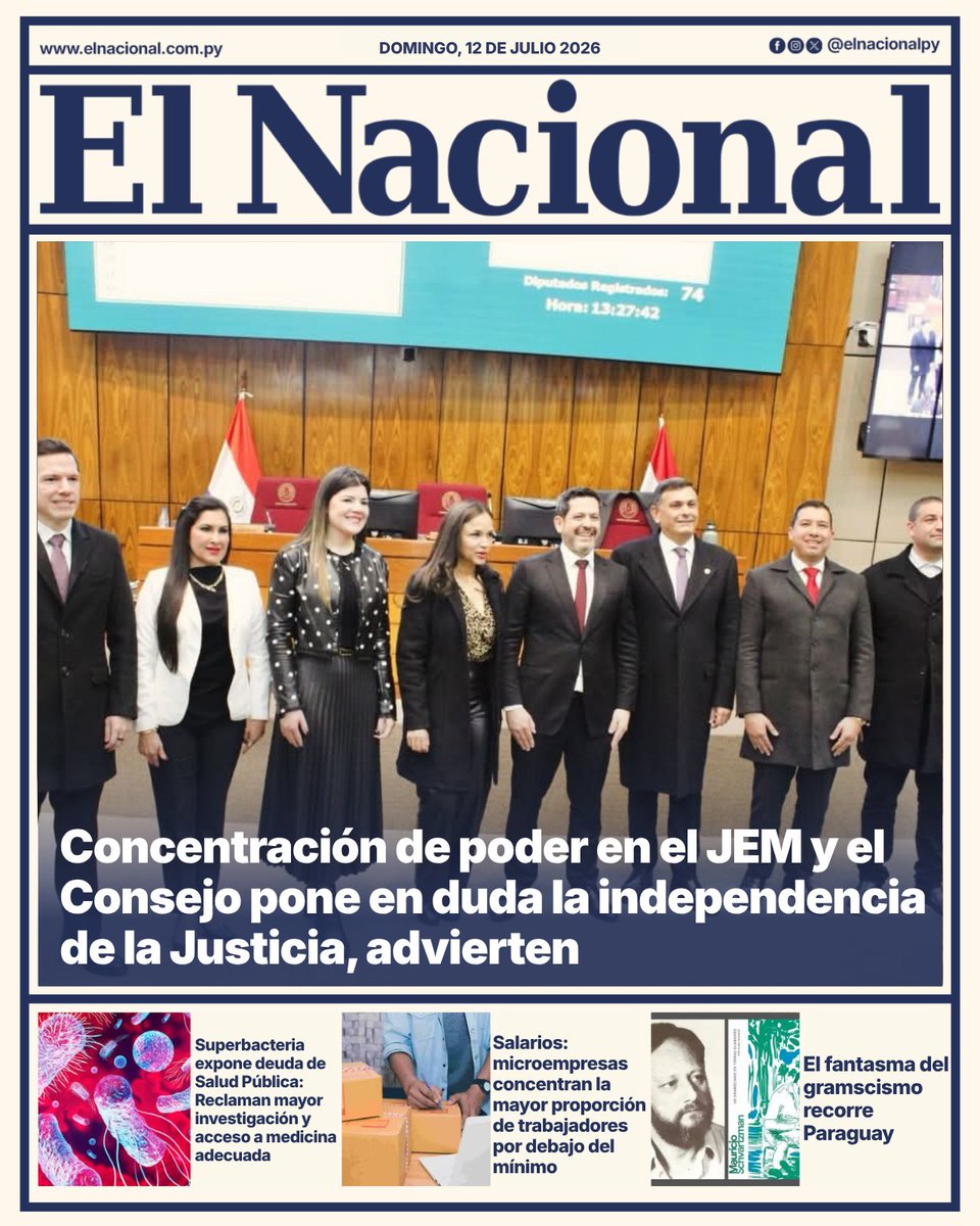 1000_am's tweet photo. 🇵🇾📰 ¡Buen día! Estas son las portadas de hoy domingo, 12 de julio del 2026

#1000am #1000Noticias https://t.co/Dxe5ebyK4L
