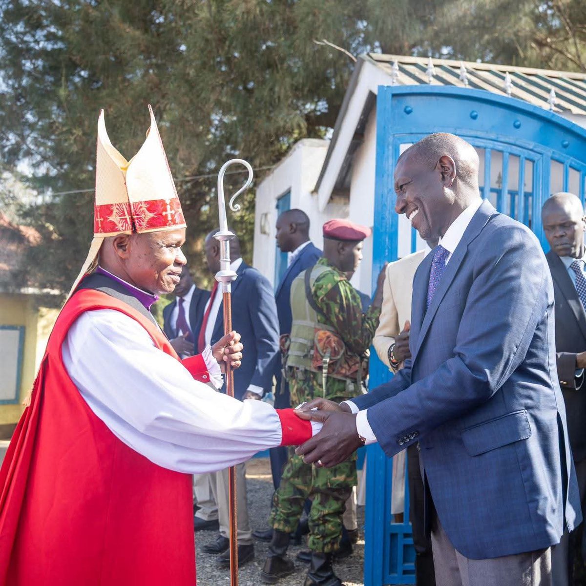 PloSigei's tweet photo. President William Samoei Ruto  attends a Diocesan Thanksgiving Service at ACK St Martin’s Cathedral in Kitui Town, Kitui County. https://t.co/NngQRRGDlw