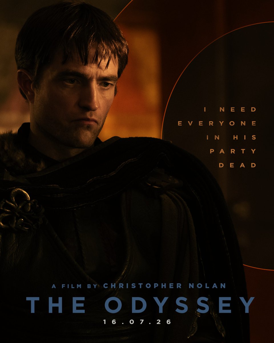 UniversalPicsAU's tweet photo. Robert Pattinson is Antinous in Christopher Nolan’s The Odyssey. Only in cinemas this Thursday. https://t.co/TeCRW7rJuy