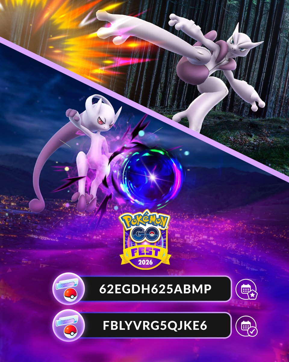 PokemonGOit's tweet photo. CODICE 2 SBLOCCATO

Allenatori, avete superato il limite dei 750.000 check in per la Sfida incontro con MegaMewtwo. #PokemonGOFest2026 (globale) https://t.co/7J2aQN2tVp