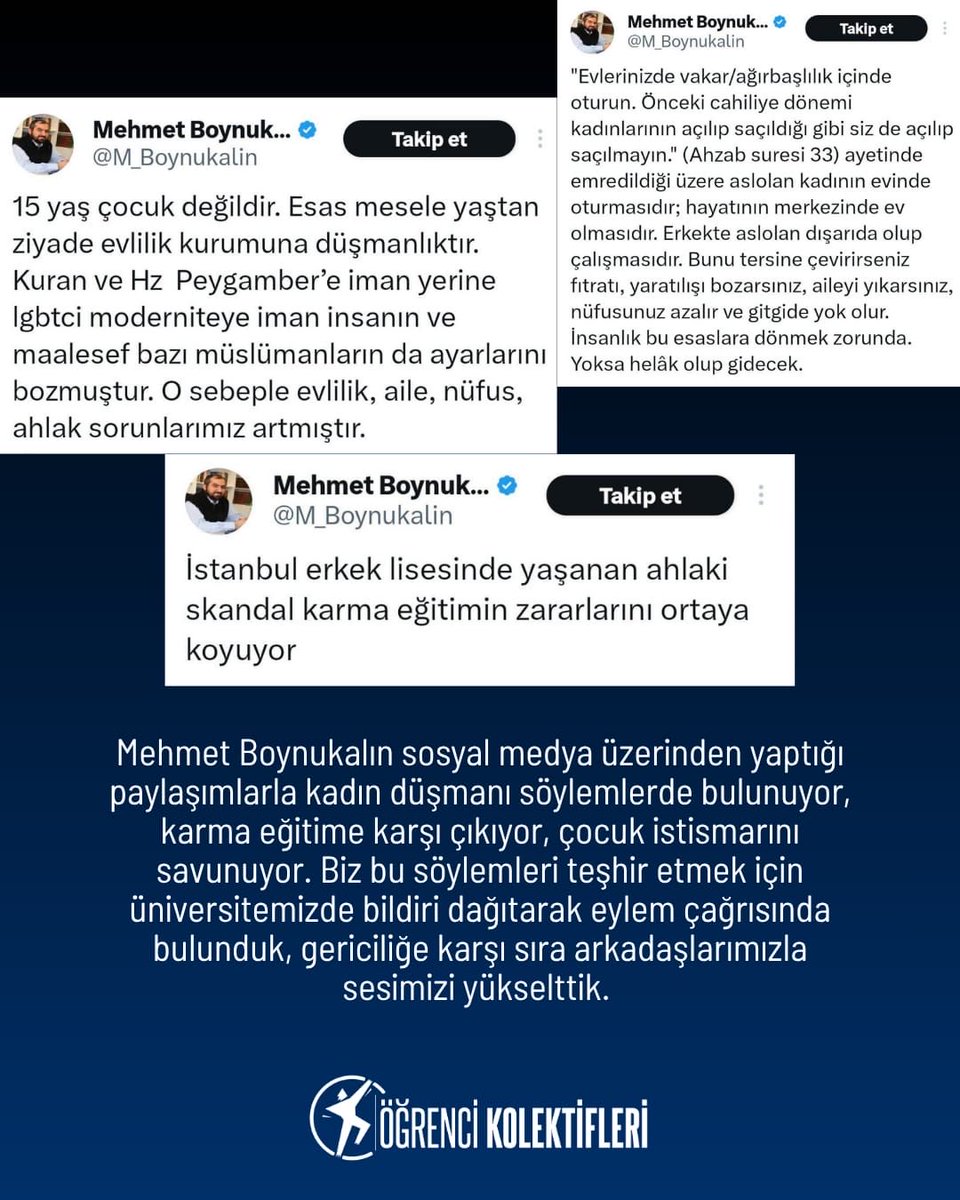 marmarakolektf_'s tweet photo. Çocuk istismarı savunucusu akademisyeni ifşa eden iki arkadaşımızın birine 4 birine 5 olmak üzere toplam 9 hafta uzaklaştırma cezası verildi!
 
Arkadaşlarımıza açılan her soruşturmanın, verilen her cezanın karşısında daha gür bir sesle duracağız. Susmadık, susmayacağız! https://t.co/sbLZtS1EKX