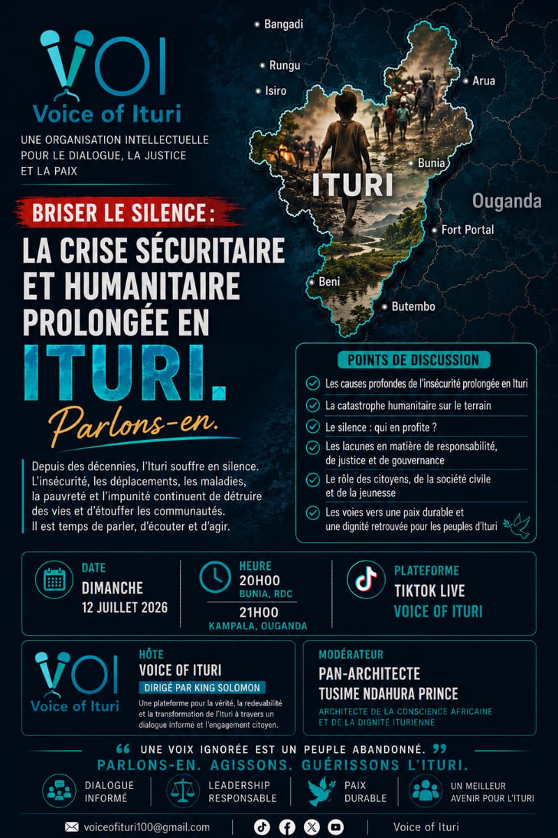 VoiceofIturi1's tweet photo. Briser le silence : La crise de l'Ituri
#Ituriconflict #DRC https://t.co/ZDmwzgD1HO