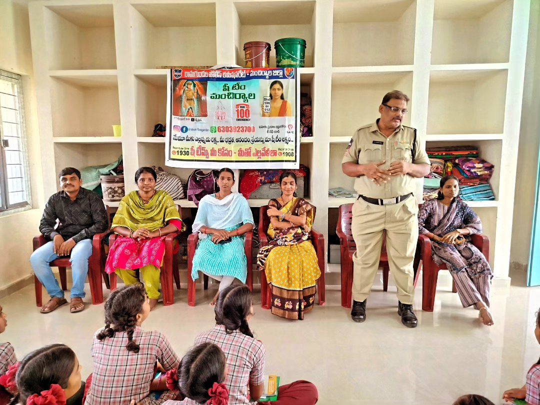 sheteamrgm's tweet photo. *SHE TEAM Awareness Program Conducted at KGBV Jaipur at Bheemaram PS Limits* 📢

On 08-07-2026 Ramagundam commissionerate Mancherial zone awareness Program conducted to students at KGBV Jaipur at Bheemaram PS Limits https://t.co/T8XCQmEHRJ
