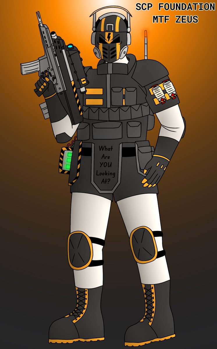 AmazinglyMuggy's tweet photo. The Zeus Special Unit was intended for riot control, before the Caesar Incident forced the Foundation to restructure their internal security &amp; Class-D system, causing the Zeus to become a standard Task Forces &amp; First Response Forces.
(1/4) https://t.co/hUoObdWRRP