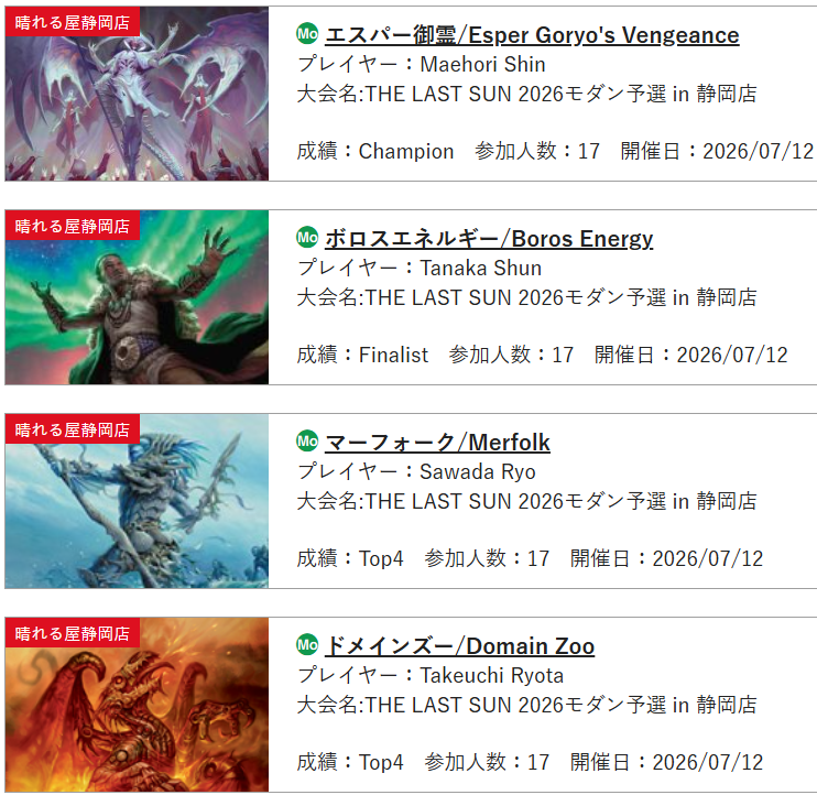 プレミアムタイトルTOP16 晴れる屋