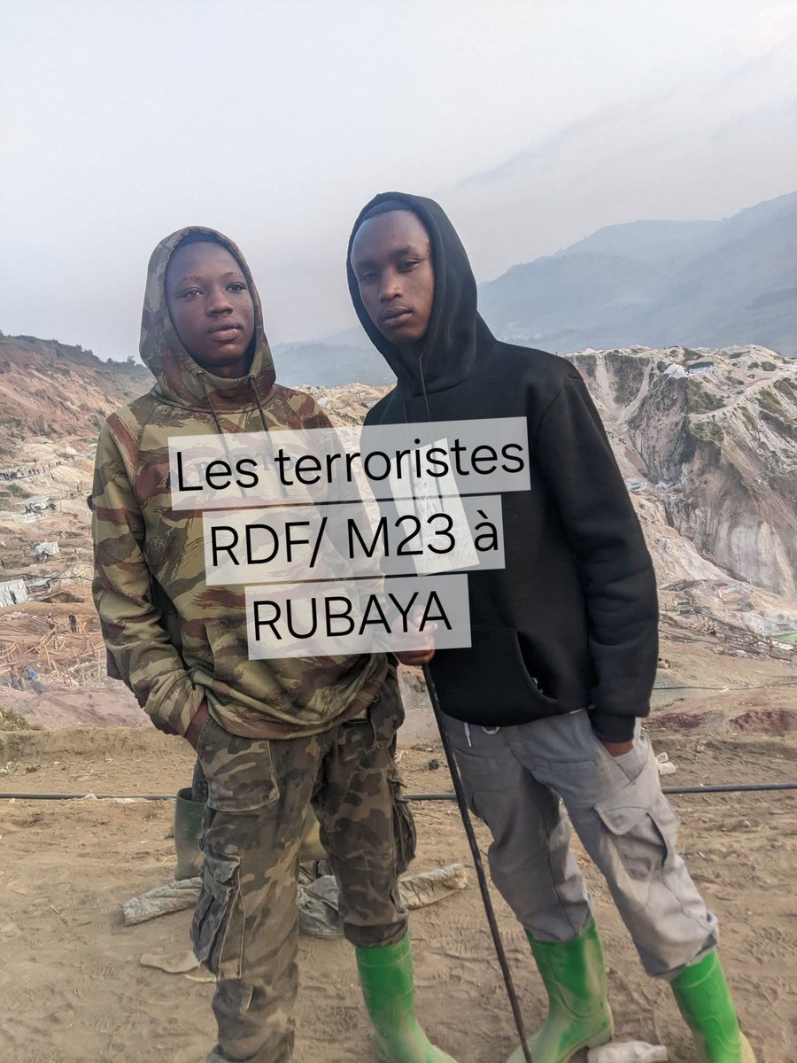 Smiley62442575's tweet photo. @CVictimsAR @UNICEF @kayikwambaT Les terroristes RDF/ M23 à RUBAYA. https://t.co/B45b6ltYqA