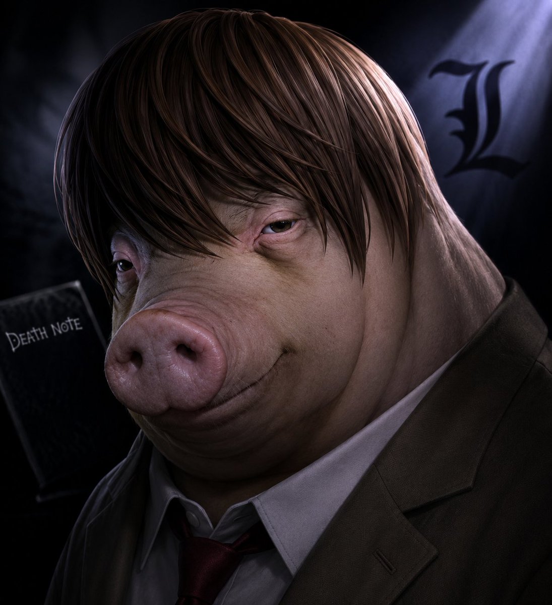 Rookie2554's tweet photo. #wiggerpigs #deathnote https://t.co/ZHFUyJooHG