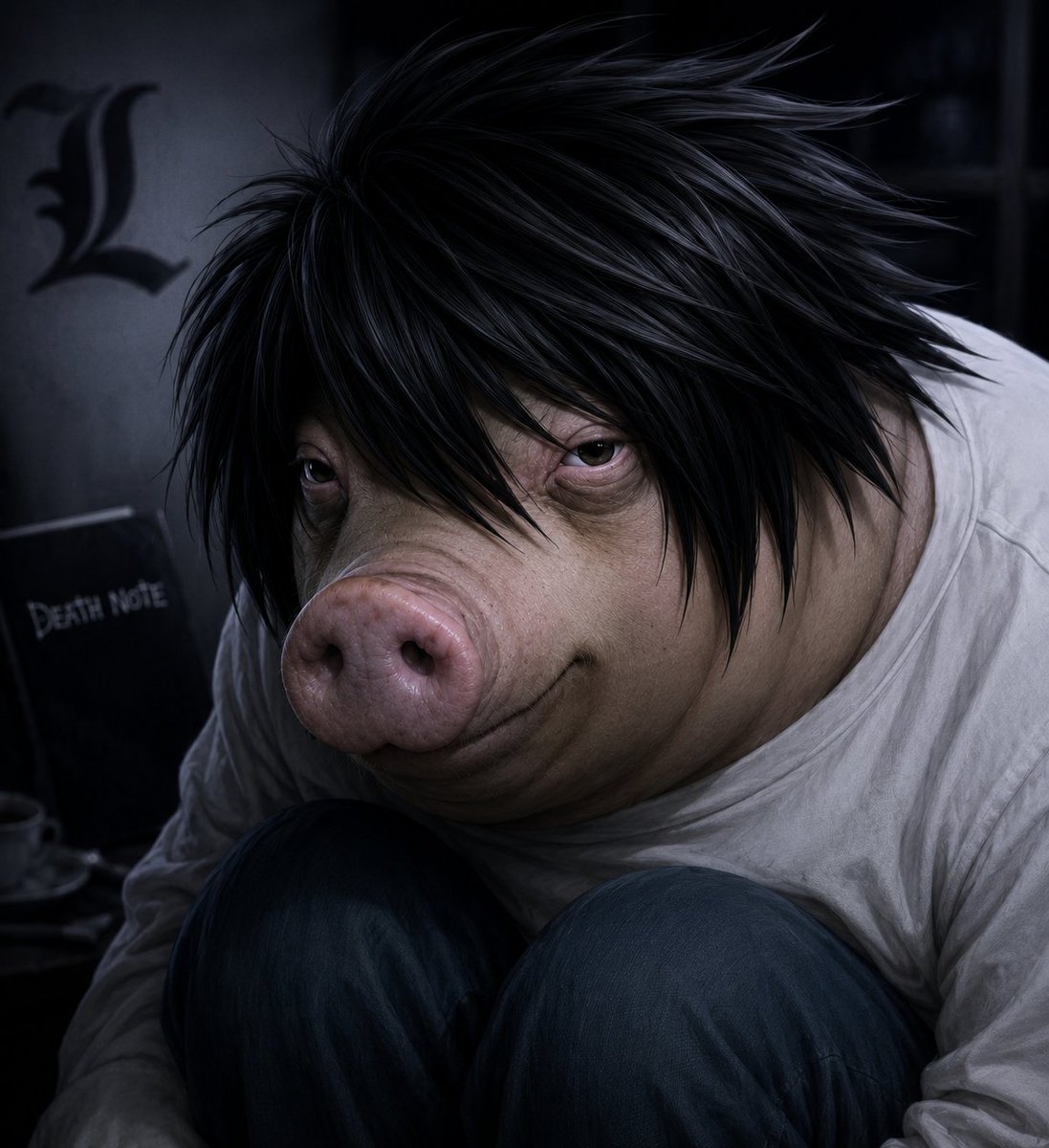Rookie2554's tweet photo. #wiggerpigs #deathnote https://t.co/ZHFUyJooHG