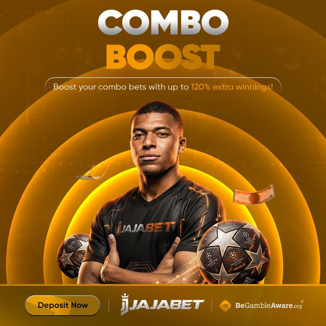 JajabetOfficial's tweet photo. 💥 ComboBoost is LIVE at #JajaBet!
Get up to 120% EXTRA winnings on your combo bets! Stack your selections & watch your payouts grow automatically. 🚀
✅ Min. 2 selections & 1.20 odds
⚽️ Pre-match & Live
#FootballOdds #SportsBetting #ComboBoost #WorldCup https://t.co/W0gF8wuTOc