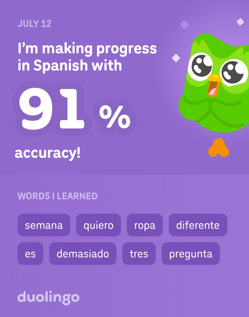 samirgamal90's tweet photo. I’m learning Spanish on Duolingo! It’s free, fun, and effective. https://t.co/O1H1XnHBVi