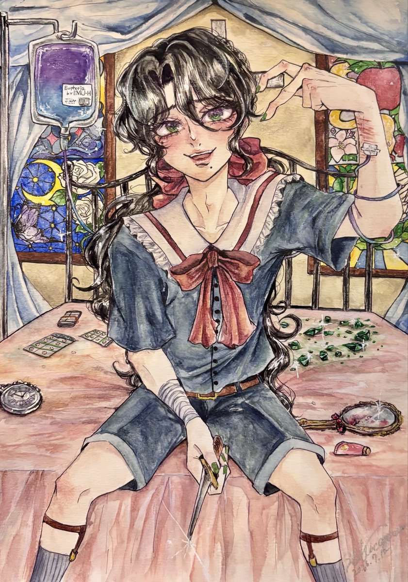 st_halos's tweet photo. Vanitas with Amour.
 #HalosofEuphoria  #oc
 #オリジナルイラスト https://t.co/nqqUWFNWxp
