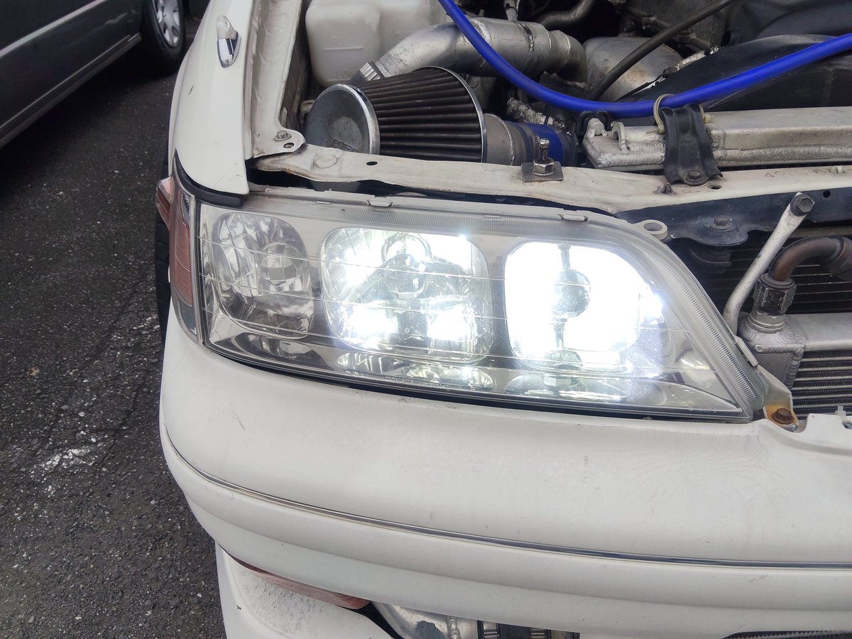 take___JZX100's tweet photo. 届いてたから交換した！
やっぱ明るいと分かりづらいから暗くなってから確認だな https://t.co/jHpfutgEZS