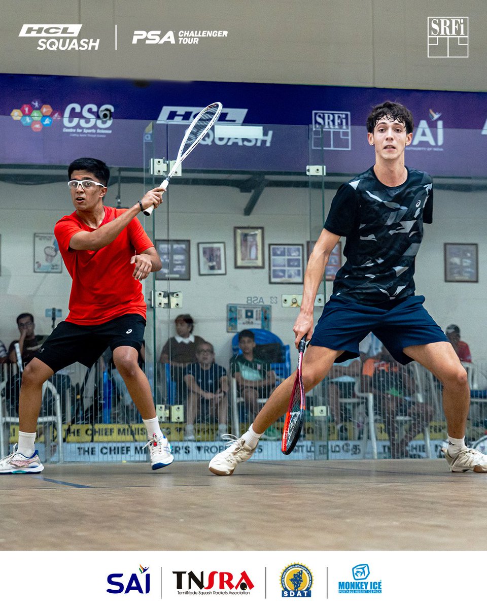 indiasquash's tweet photo. 📷 A glimpse of the action from Round 1.

Swipe through for the best moments from the HCL Squash PSA Challenger Tour, Chennai 2026. 💪🔥

#IndianSquash #HCLSquash #SRFI #HCLSquashPSAChallenger https://t.co/63G1hp2Mrw