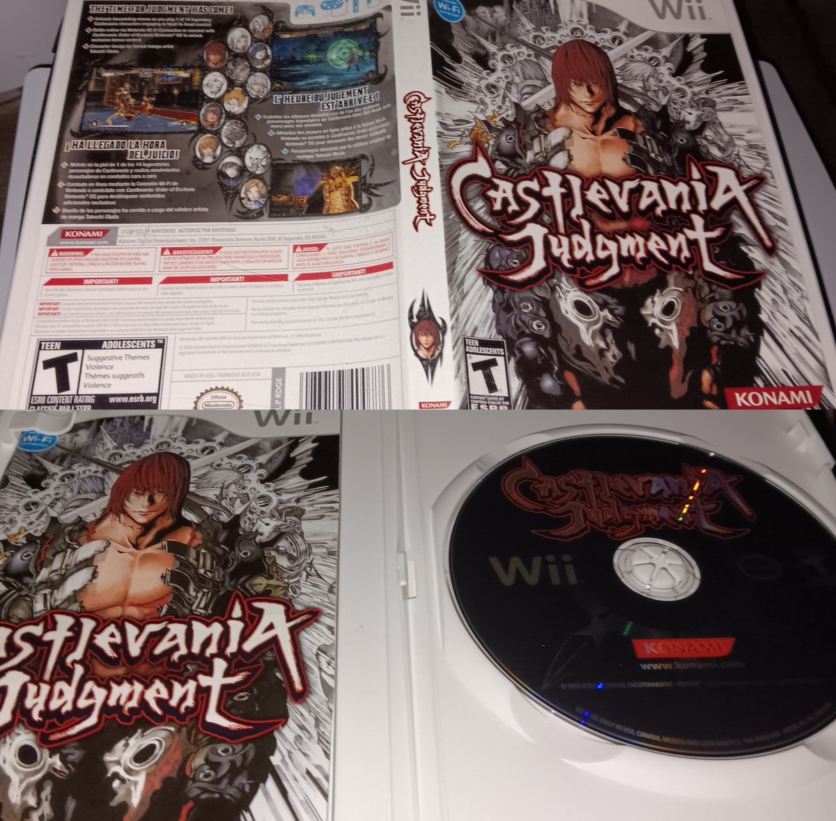 xoBaeTrishox's tweet photo. Wanted to post something from my Wii physical game collection before I re-energize for the night! Loved this game for the music, roster and the art was done by the Death Note artist Takeshi Obata! <3 #Castlevania #CastlevaniaJudgment #Wii #SavePhysicalGames #ForeverPhysical https://t.co/BhcEfCaIlf