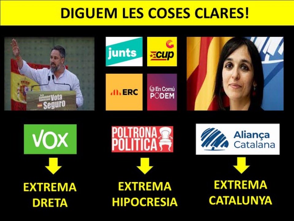Richard67412189's tweet photo. @orriolsderipoll Son tant rucs que continuen amb l’estratègia absurda i equivocada de que si l’extrema dreta que si feixistes. La por a perdre paguetes i menjadores els fa perdre la capacitat de pensar o raonar, ja s’ho trobaran a les urnes 🍿🍿🍿 https://t.co/pGFdzhzpTh