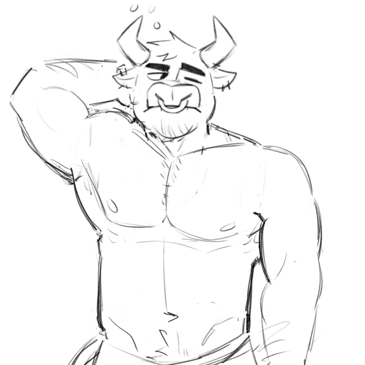 mampfuart's tweet photo. wip of a random bull guy :3 https://t.co/vrDrXWkQlR