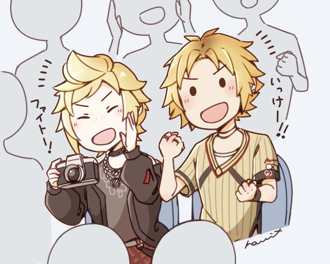 nami_ff15ty's tweet photo. デュエルム落書き
サッカーの試合を観に行ったティーダとプロンプト⚽️ https://t.co/M7nhg4C4US