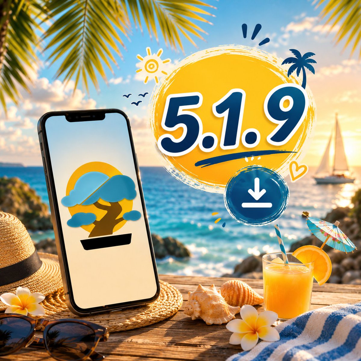 AppyBonsai's tweet photo. Appy Bonsai 5.1.9 is available ! Enjoy your summer with our App ! ☀️
#AppyBonsai #Update https://t.co/wNxiFB0yEY