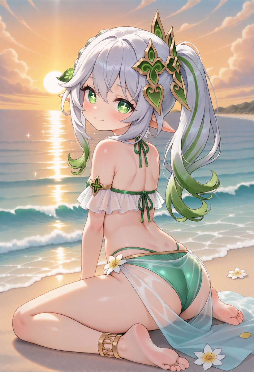 momo24149739's tweet photo. ナヒーダちゃん
夕暮れの浜辺 https://t.co/FX2d98wZ9J