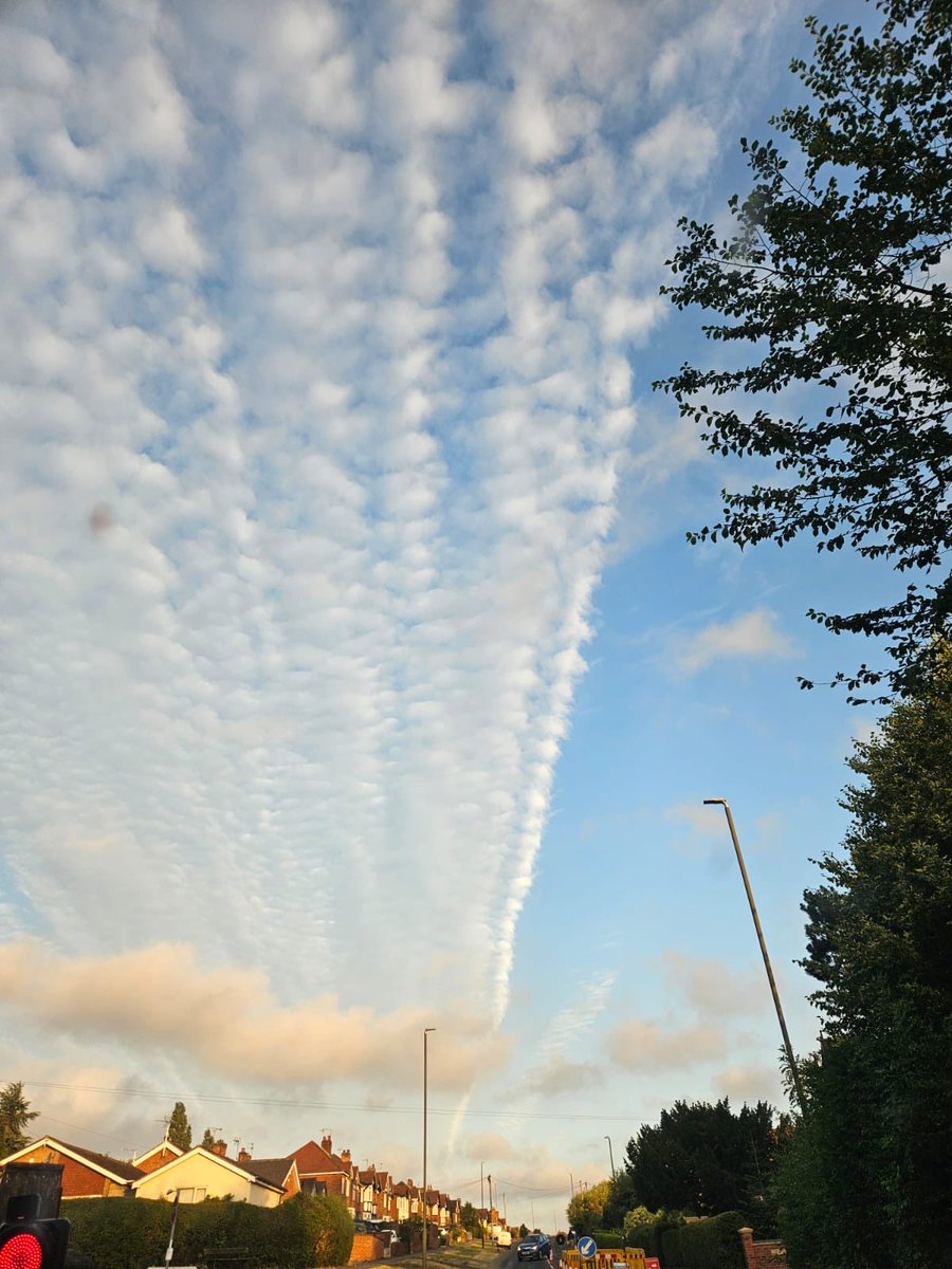 ABridgen's tweet photo. They have been busy overnight and not even trying to hide it. 
Can anyone explain these ‘clouds’ seen this morning over Langley Mill Derbyshire ? https://t.co/IC0V47uWAU