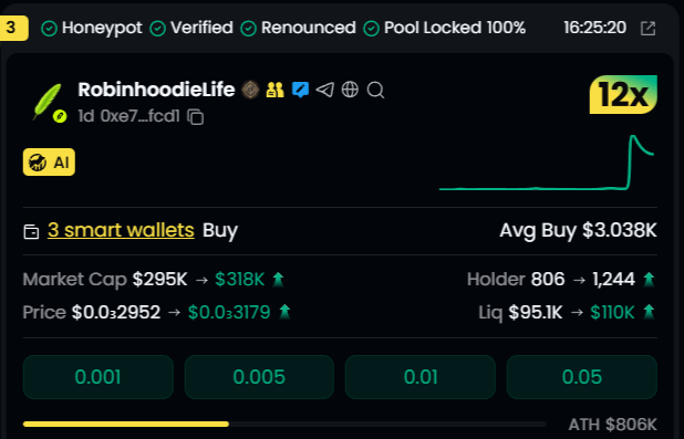 jianlu98's tweet photo. $RobinhoodieLife
0xe70deffd04b4ea92847fda6b29ef72268182fcd1

It's just skyrocketing because it shares the same name as binancelife, the market is hot.
Went up 12X on the AI signal alert.

Visit : https://t.co/GJpywkTFER https://t.co/pqMsxTrzuL