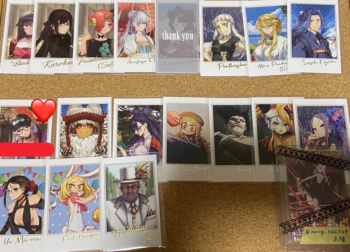 nping_trhk529's tweet photo. 【交換】FGO フェス ポートレイト ポトレ 2025 2022 2021 2019 2018 2017 utss

譲:画像参照

求:画像3枚目>異種ポトレカルナ、太公望、アスクレピオス、ベディ、マンドリカルド、小太郎、エレシュキガル、アビー、ネモ

🟥:3枚目1段目の物との交換希望

郵送交換📮 https://t.co/3dm0tntP2b