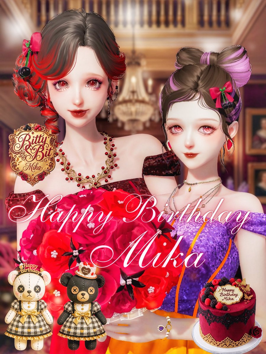sorahito_kira's tweet photo. みかち、お誕生日おめでとう🎊���️
大人っぽくて素敵で魅力的なみかち🥹
みかちのカラーをイメージしたお花でお祝い💐❤️
素敵なロゴやグッズをいつも作ってくれてありがとう🧸
これからもずっとよろしくね🫶🫶🫶
セレナ🍹💜
#BittyBit_
#キラパラ
#キラパラ加工 https://t.co/pDns0nYEk3